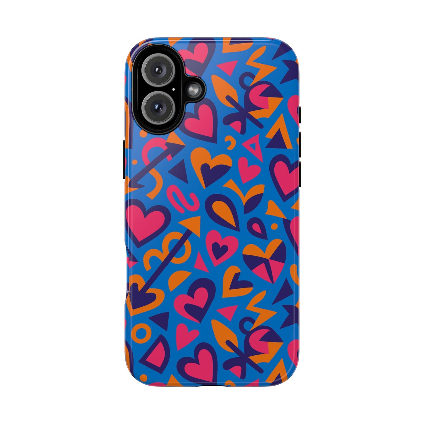 multicolour 3d love design phone case for men and women stylish protection accessory compatible with iphone 13, 14, 15 & 16 – all models including pro, pro max & plus