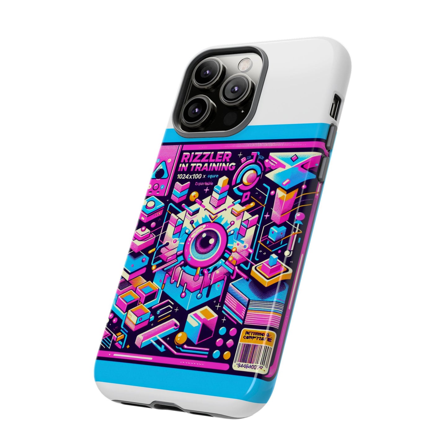 rizzler in training 3d wrap protective phone case for anime lovers
