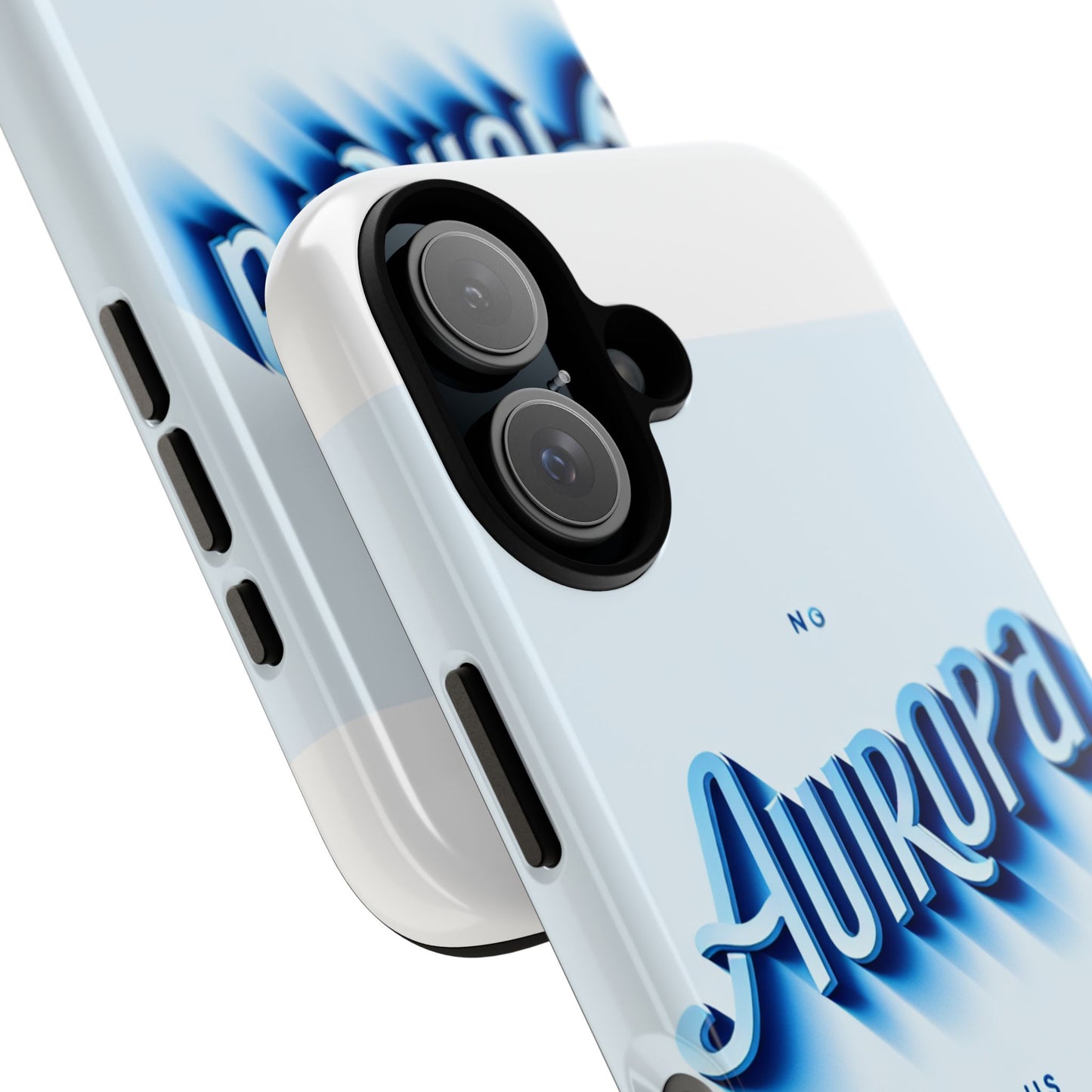 protective phone case with retro typography design in blue for stylish protection, compatible with iphone 13, 14, 15 & 16 – all models including pro, pro max & plus