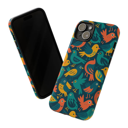 Multicolour Bird Pattern 3D Wrap Protective Phone Case – Vibrant Accessory for Self-Expression Compatible with iPhone 13, 14, 15 & 16 – all models including Pro, Pro Max & Plus