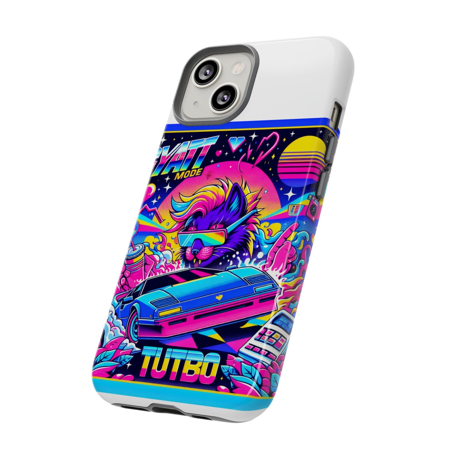gyatt mode turbo 3d wrap protective phone case for anime fans, durable tpu silicone, uv protected, shock absorption, glossy or matte finish, unique gift idea