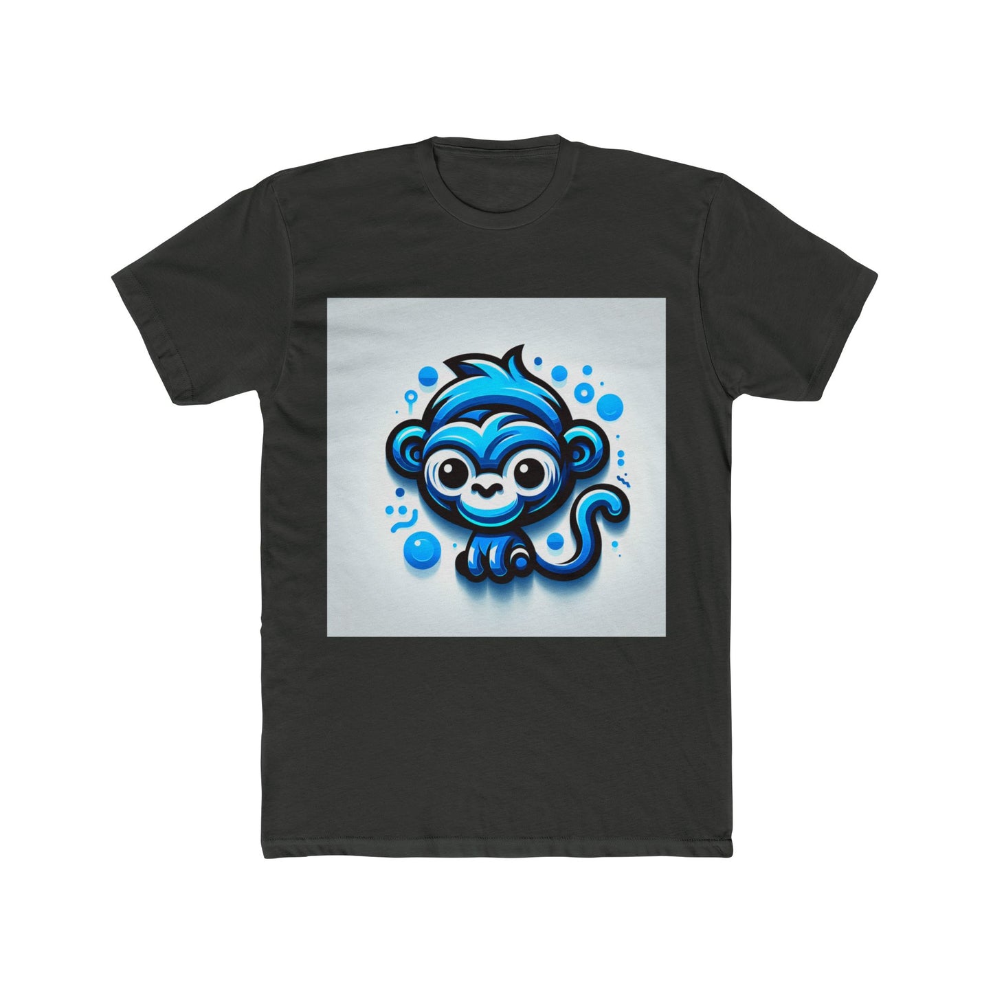 stylish unisex t-shirt - blue animal print, comfortable casual tee for men and women, trendy all-gender shirt