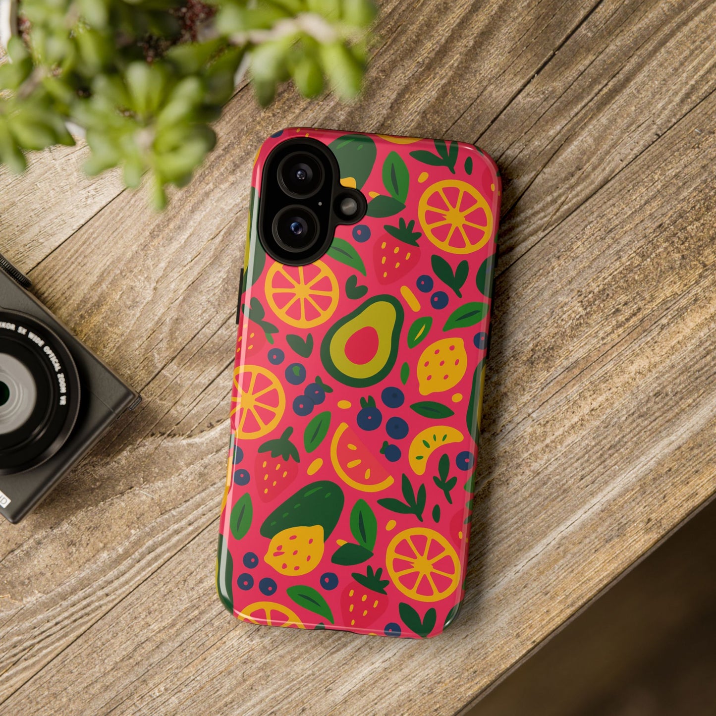 vibrant 3d fruit pattern protective phone case - playful accessory for individuality and stylish protection compatible with iphone 13, 14, 15 & 16 – all models including pro, pro max & plus