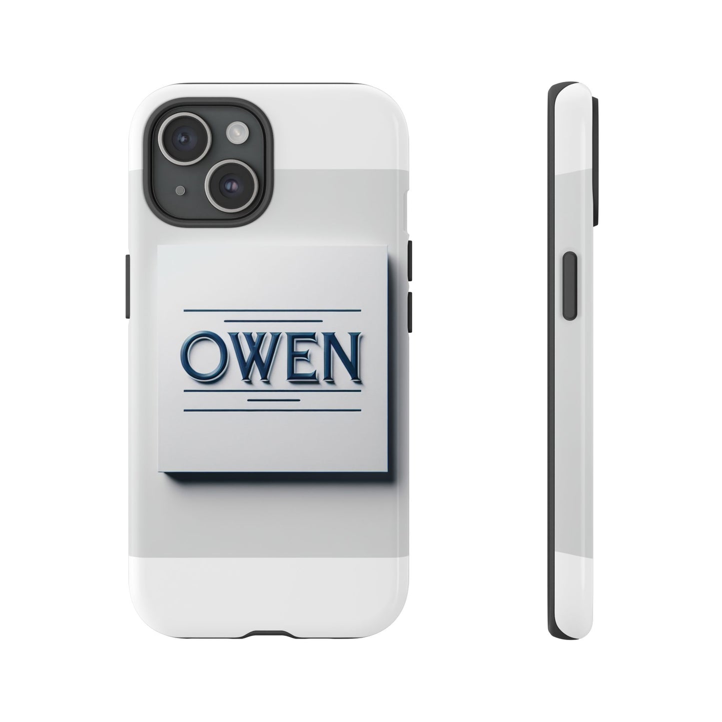 personalised 3d wrap protective phone case in elegant white and blue design for stylish protection compatible with iphone 13, 14, 15 & 16 – all models including pro, pro max & plus