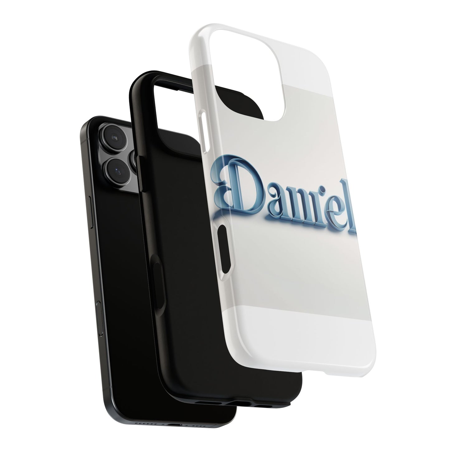 vibrant 3d wrap protective phone case in blue lettering stylish design for unique accessory lovers compatible with iphone 13, 14, 15 & 16 – all models including pro, pro max & plus