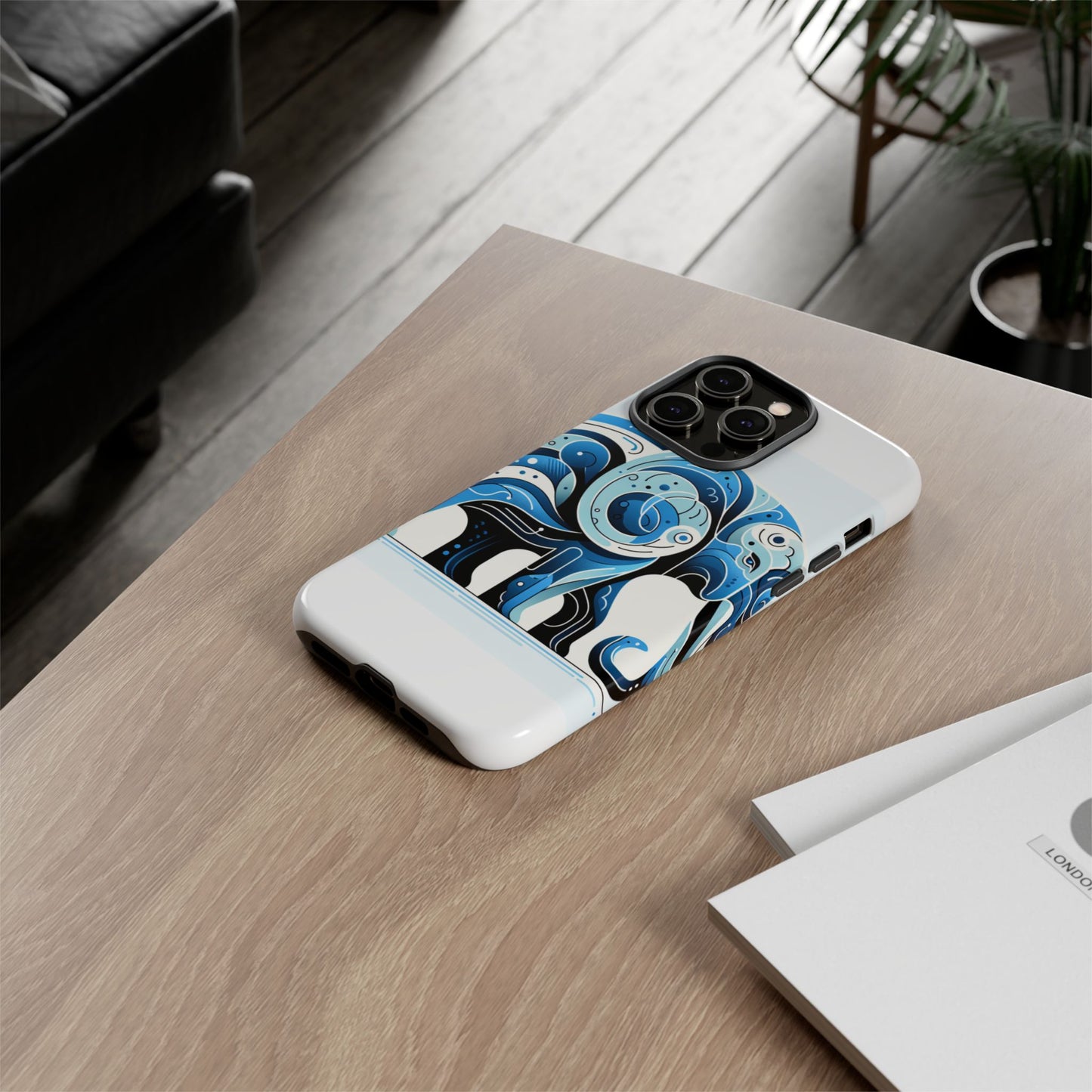 vibrant 3d blue elephant design protective phone case – unique abstract art style for stylish protection compatible with iphone 13, 14, 15 & 16 – all models including pro, pro max & plus