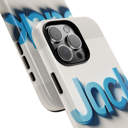 Name Jack Blue Anime Comic Style 3D Wrap Protective Phone Case for Men Women Shock Absorption Durable TPU Cover