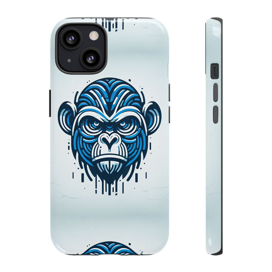 Blue Animal Create 21 3D Wrap Phone Case for Kids and Teens Shockproof UV Protected Durable Silicone Cover with Retro Anime and Comic Inspired Design