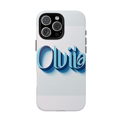 Olivia Blue Anime Comic Style 3D Wrap Shockproof Phone Case for Women and Girls Durable UV Protected Silicone Cover with Glossy or Matte Finish
