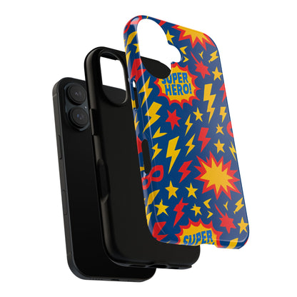 Vibrant 3D Superhero Phone Case – Colourful Retro Design for Kids and Adults – Stylish Protection Compatible with iPhone 13, 14, 15 & 16 – All Models Including Pro, Pro Max & Plus