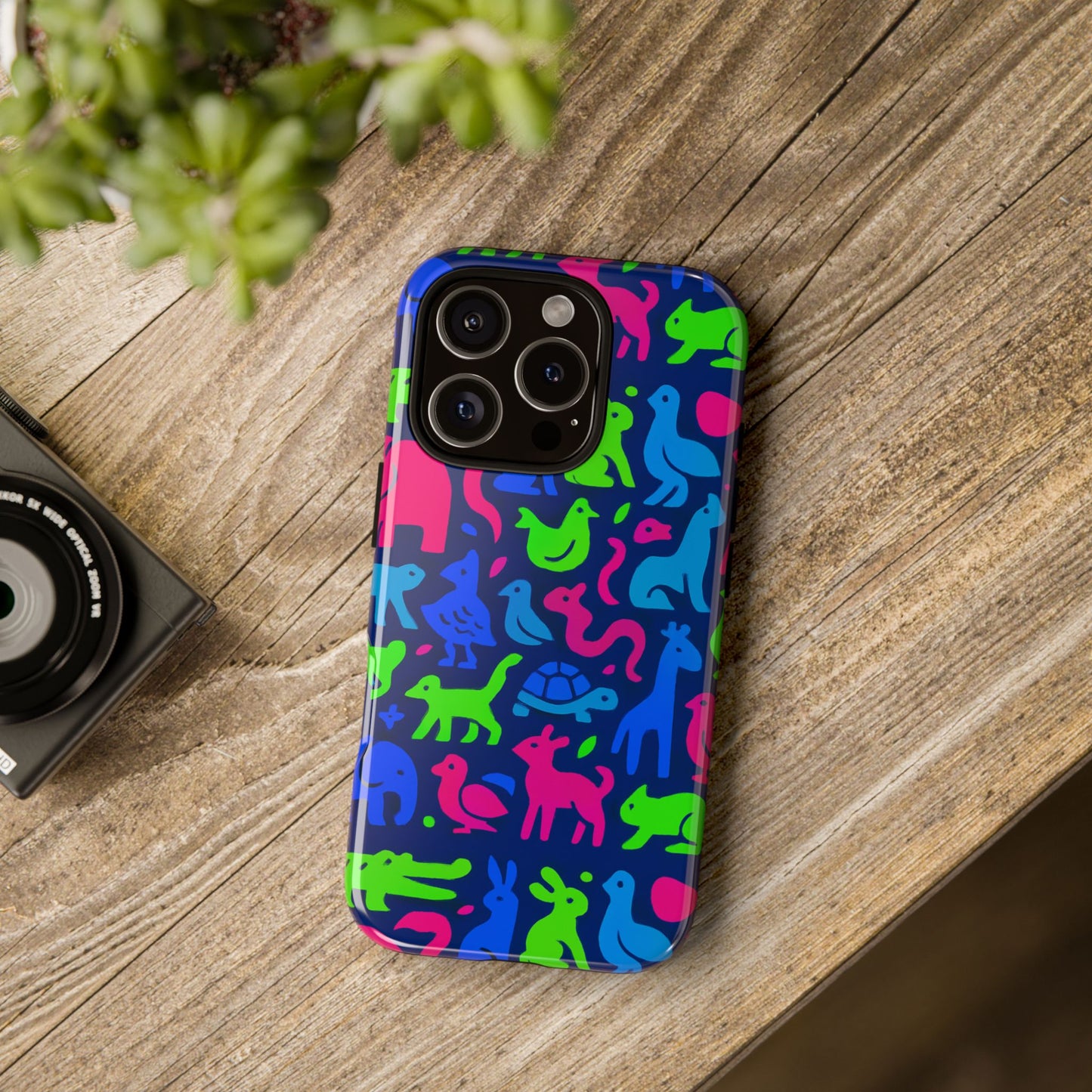 vibrant animal print phone case with 3d design for stylish protection compatible with iphone 13, 14, 15 & 16 – all models including pro, pro max & plus