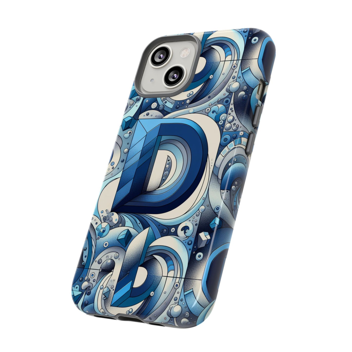 blue alphabet d phone case with 3d wrap and shock absorption for kids and teens durable tpu cover with vivid print and uv protection
