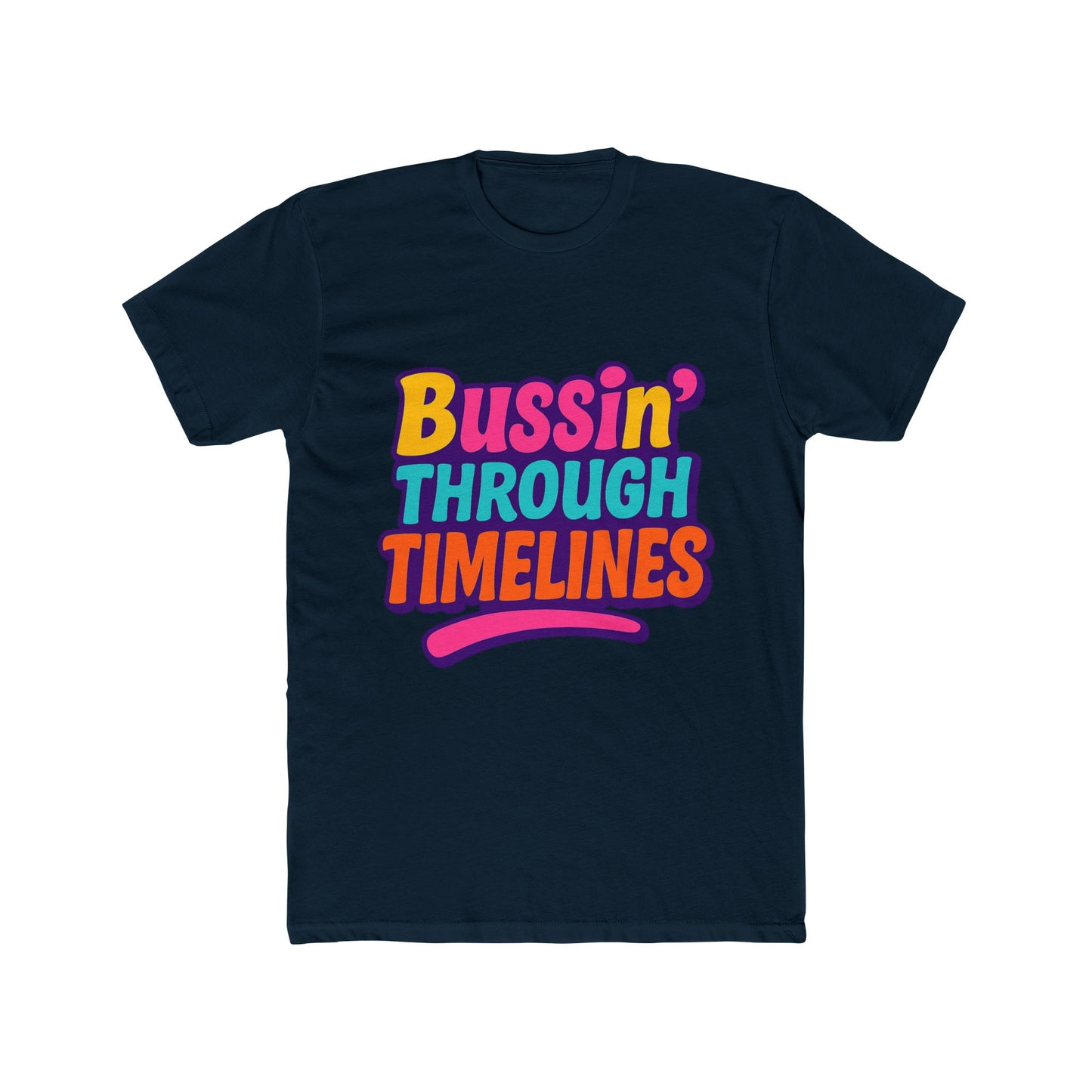bussin' through timelines unisex t-shirt - multicolor graphic tee for casual and trendy wear