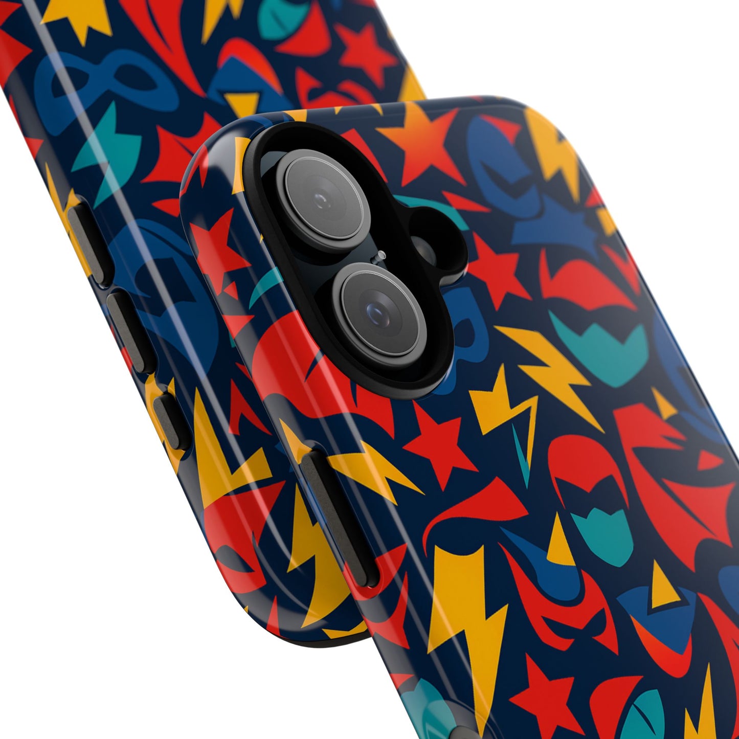 vibrant superhero protective phone case with 3d wrap design – stylish unisex protection for smartphones compatible with iphone 13, 14, 15 & 16 – all models including pro, pro max & plus