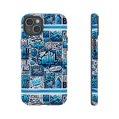Blue Pattern Image 23 Phone Case for Mobile Phones Shockproof TPU Cover with Vivid 3D Wrap Design and Retro Anime Comic Style