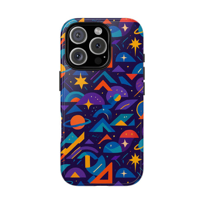 Vibrant Geometric 3D Wrap Protective Phone Case for Unique Accessories Lovers Compatible with iPhone 13, 14, 15 & 16 – all models including Pro, Pro Max & Plus