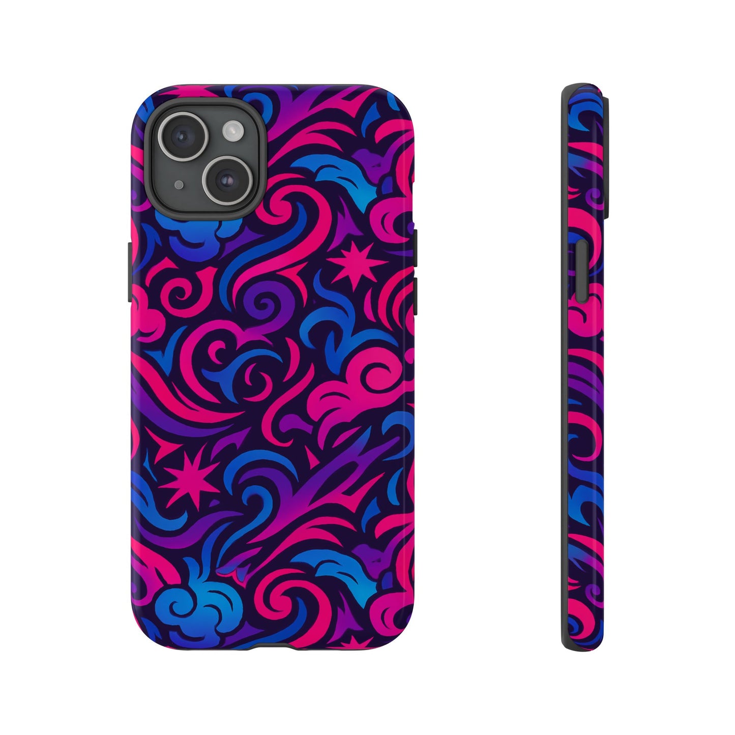 vibrant 3d abstract swirl phone case for creative individuals – stylish protection for smartphones compatible with iphone 13, 14, 15 & 16 – all models including pro, pro max & plus