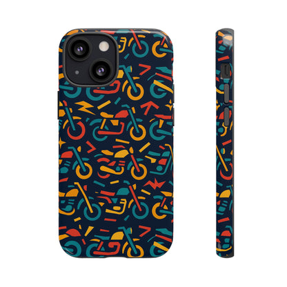 Vibrant Multicolour Motorcycle Design Protective Phone Case for Stylish Protection – Compatible with iPhone 13, 14, 15 & 16 – All Models Including Pro, Pro Max & Plus