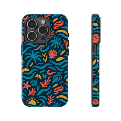 Vibrant Tropical Pattern Phone Case with 3D Design for Stylish Protection Compatible with iPhone 13, 14, 15 & 16 – all models including Pro, Pro Max & Plus