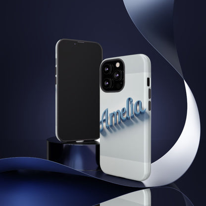 Coolname Amelia Blue Anime Inspired 3D Wrap Phone Case for Women and Teens Shockproof TPU Cover with Vivid Design and UV Protection