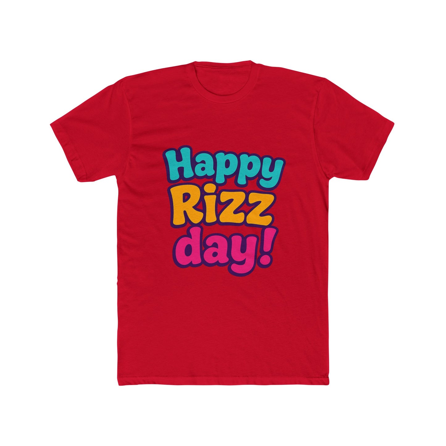 happy rizz day alphabet multicolor unisex t-shirt – vibrant graphic tee for everyday wear
