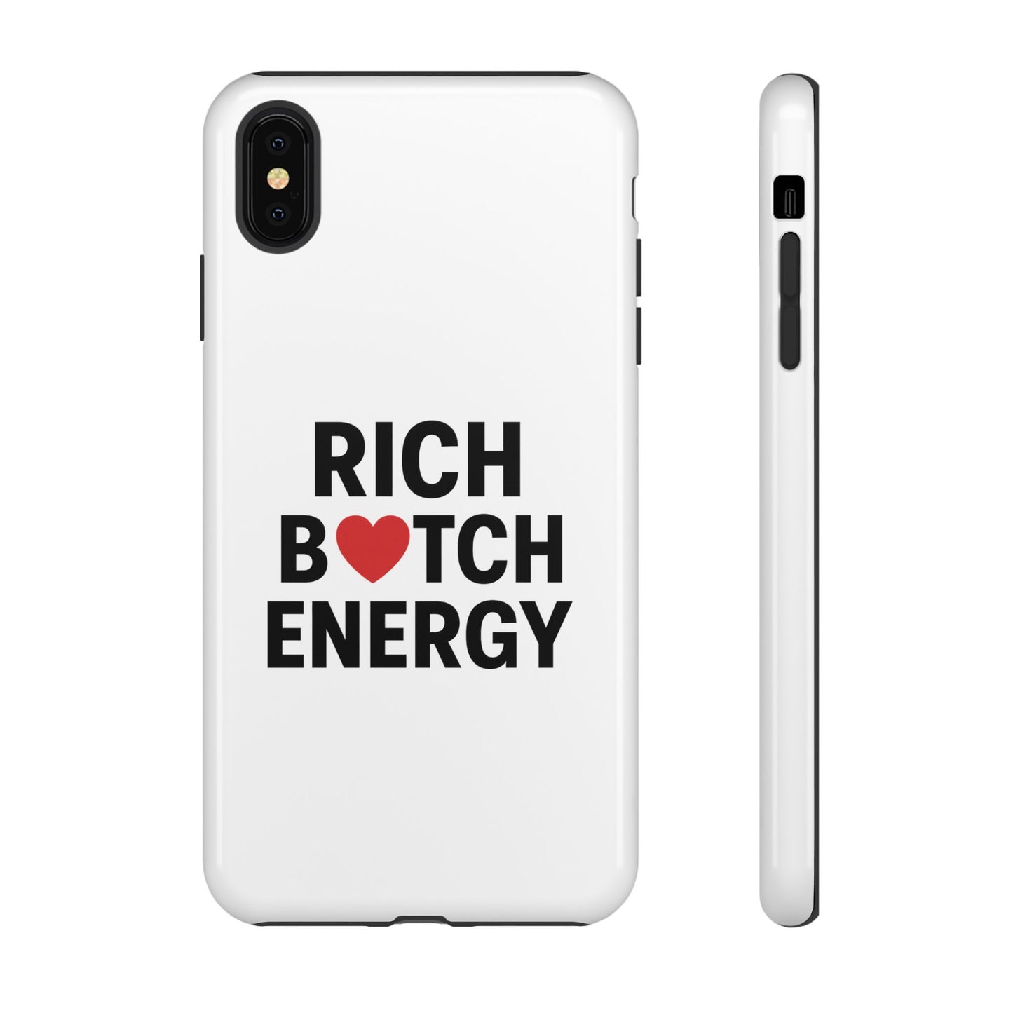 rich bitch energy phone case - tough, stylish protection for confident individuals