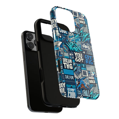 Vibrant 3D Wrap Protective Phone Case in Blue with Playful Graphic Design for Stylish Protection – Compatible with iPhone 13, 14, 15 & 16 – All Models Including Pro, Pro Max & Plus