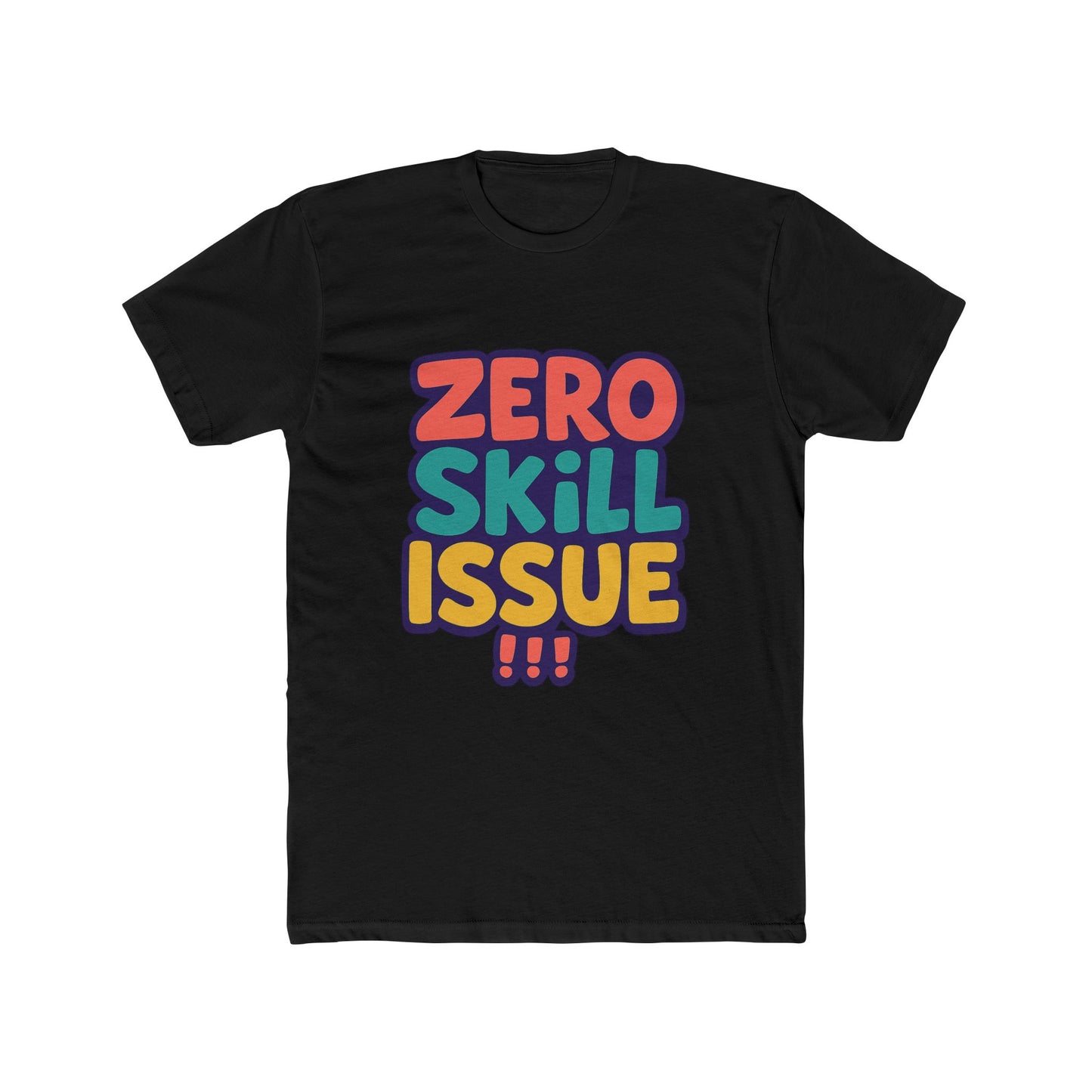 zero skill issue multicolor meme unisex t-shirt – fun graphic tee for casual everyday wear