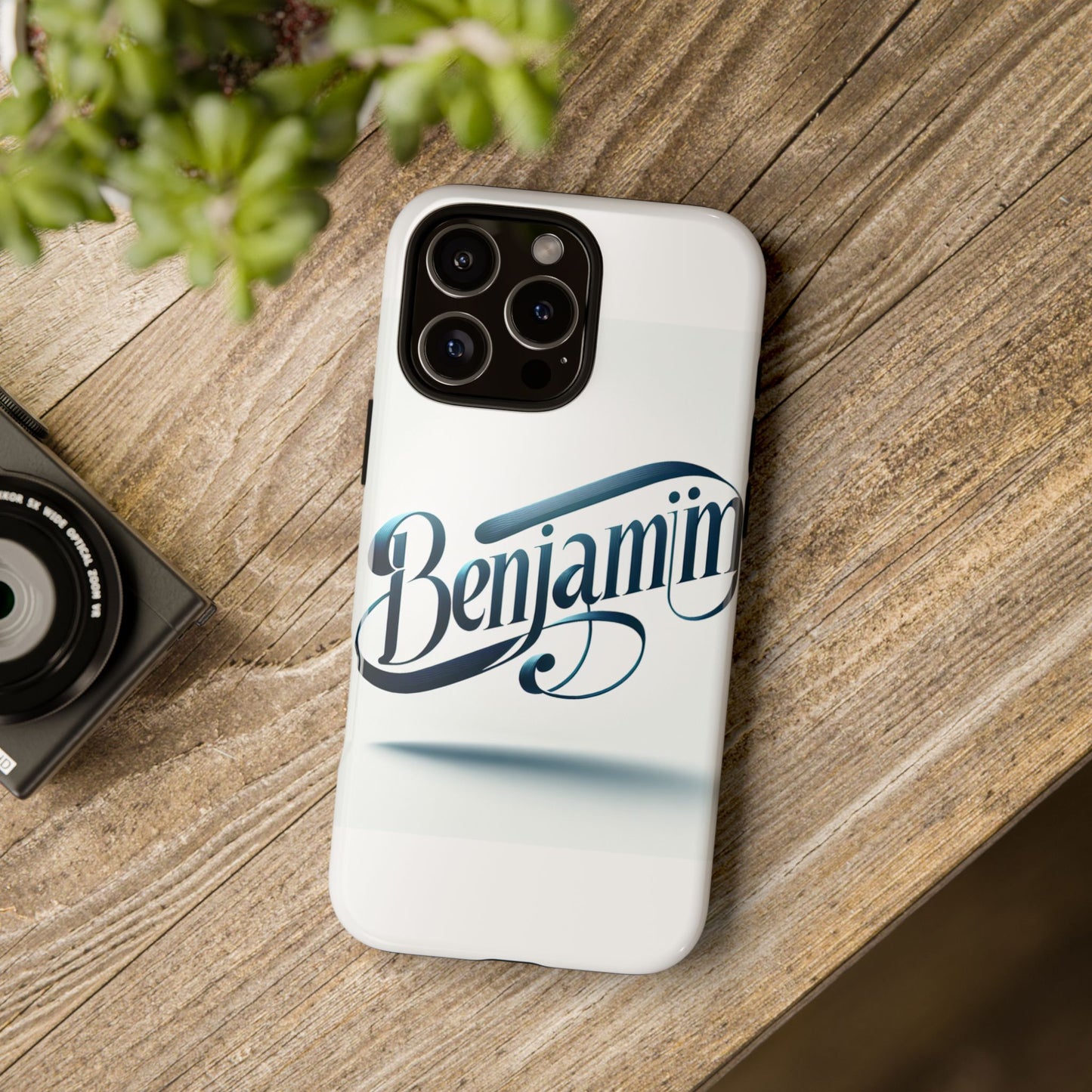 vibrant 3d typography protective phone case in blue – stylish protection for smartphones compatible with iphone 13, 14, 15 & 16 – all models including pro, pro max & plus