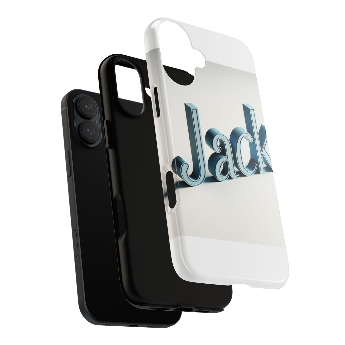 vibrant 3d text protective phone case in blue for unique self-expression – stylish protection compatible with iphone 13, 14, 15 & 16 – all models including pro, pro max & plus