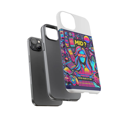 Mid Never Heard Of Her 3D Wrap Protective Phone Case for Fun Retro Style and Shock Absorption, Ideal Gift for Tech Enthusiasts and Anime Lovers