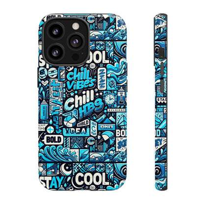 Vibrant 3D Wrap Protective Phone Case with Colourful Chill Vibes Design – Unique Style Accessory for Self-Expression Compatible with iPhone 13, 14, 15 & 16 – all models including Pro, Pro Max & Plus