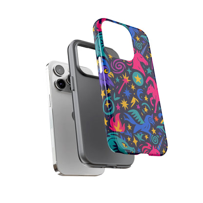 Vibrant Fantasy Unicorns Protective Phone Case – Colourful 3D Design for Stylish Protection – Compatible with iPhone 13, 14, 15 & 16 – All Models Including Pro, Pro Max & Plus