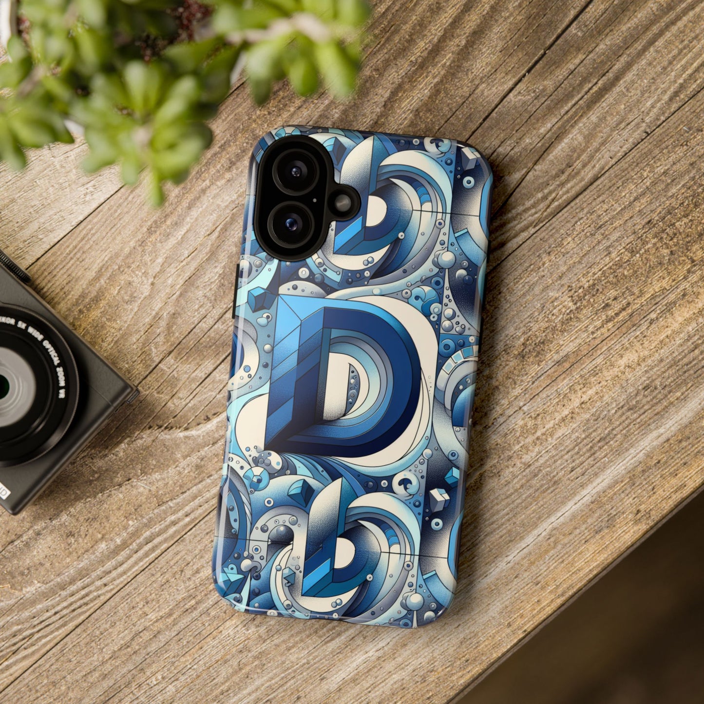 blue alphabet d phone case with 3d wrap and shock absorption for kids and teens durable tpu cover with vivid print and uv protection