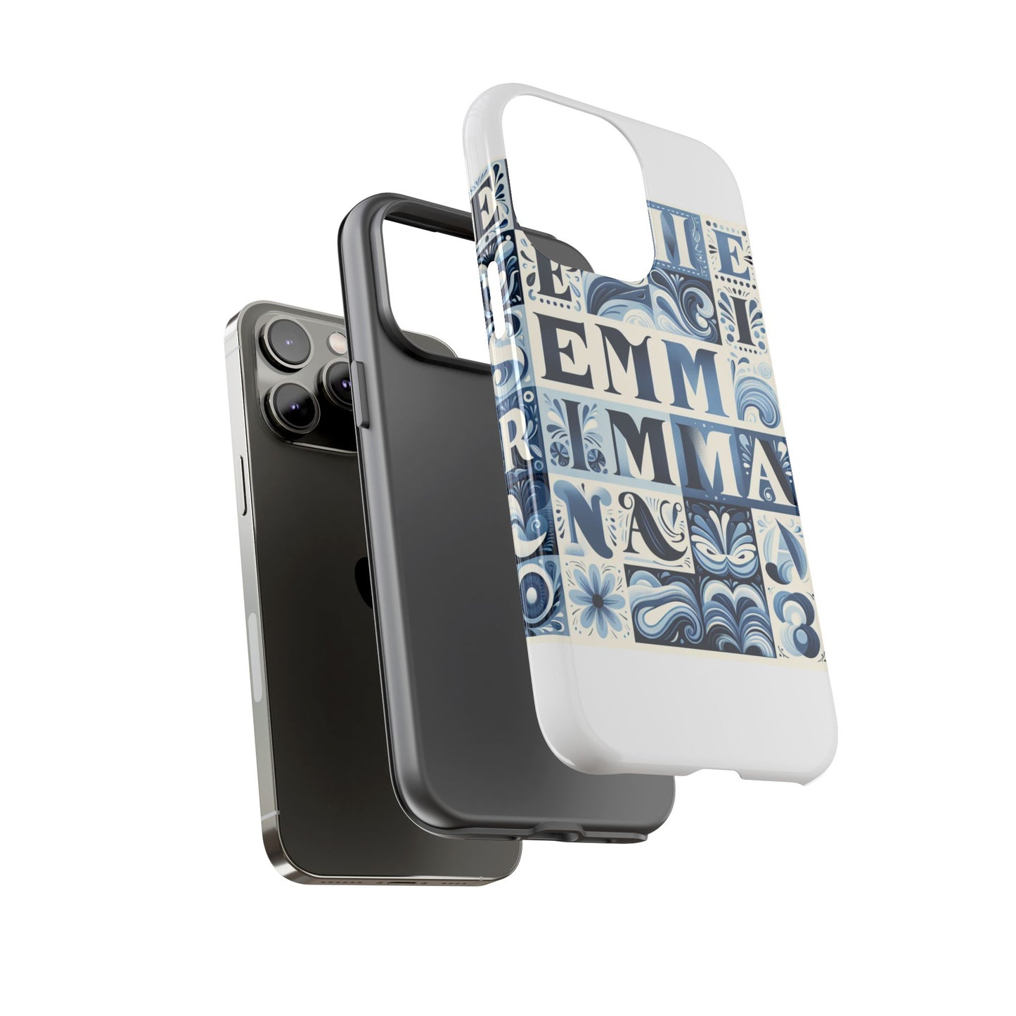vibrant 3d alphabet design protective phone case in blue for stylish smartphone accessories compatible with iphone 13, 14, 15 & 16 – all models including pro, pro max & plus