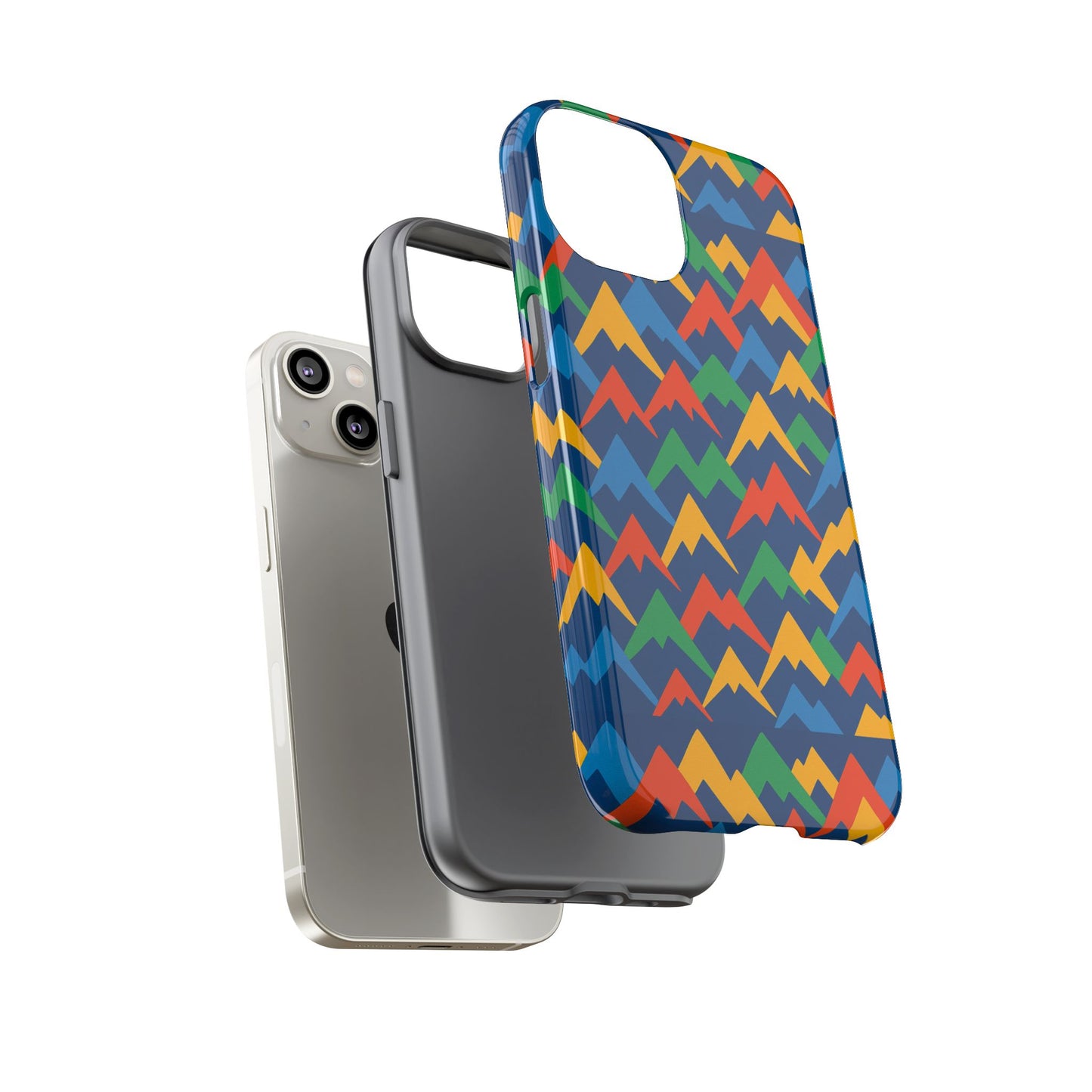 vibrant 3d mountain design phone case for stylish protection – unique accessory compatible with iphone 13, 14, 15 & 16 – all models including pro, pro max & plus