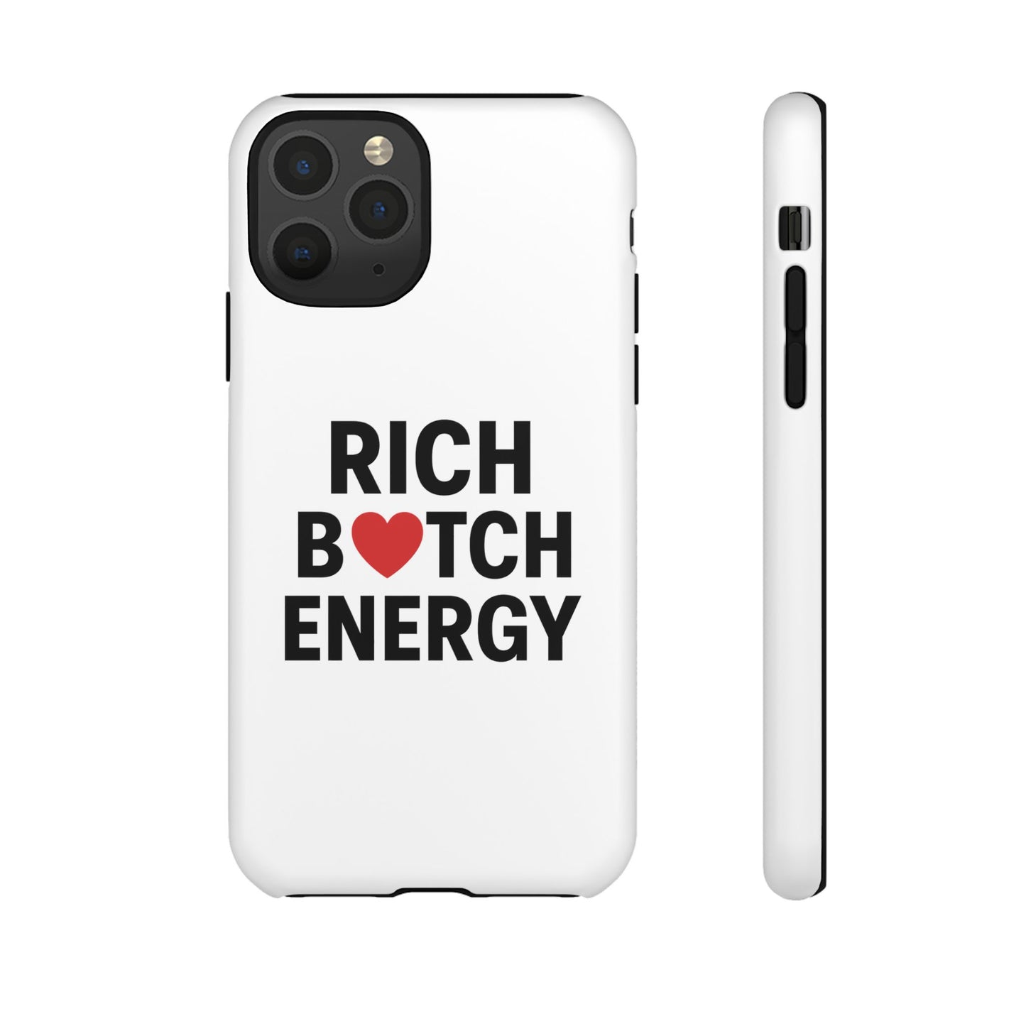 rich bitch energy phone case - tough, stylish protection for confident individuals