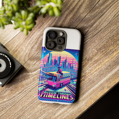 Bussin Through Timelines Protective Phone Case for Anime Lovers, Durable 3D Wrap Design, Shock Absorbent TPU Silicone, UV Protected, Stylish Accessory for Smartphones