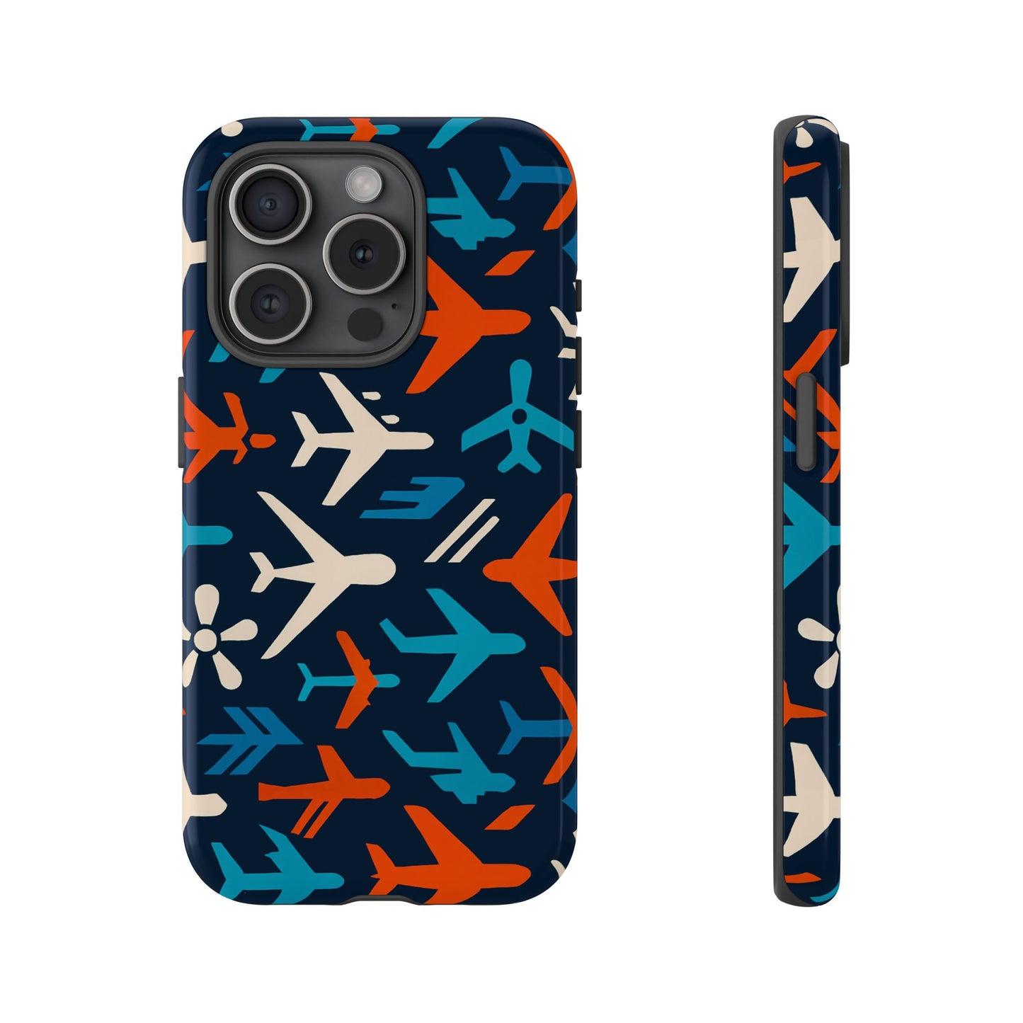 vibrant aviation themed protective phone case with 3d wrap design – unique style and durable protection – compatible with iphone 13, 14, 15 & 16 – all models including pro, pro max & plus