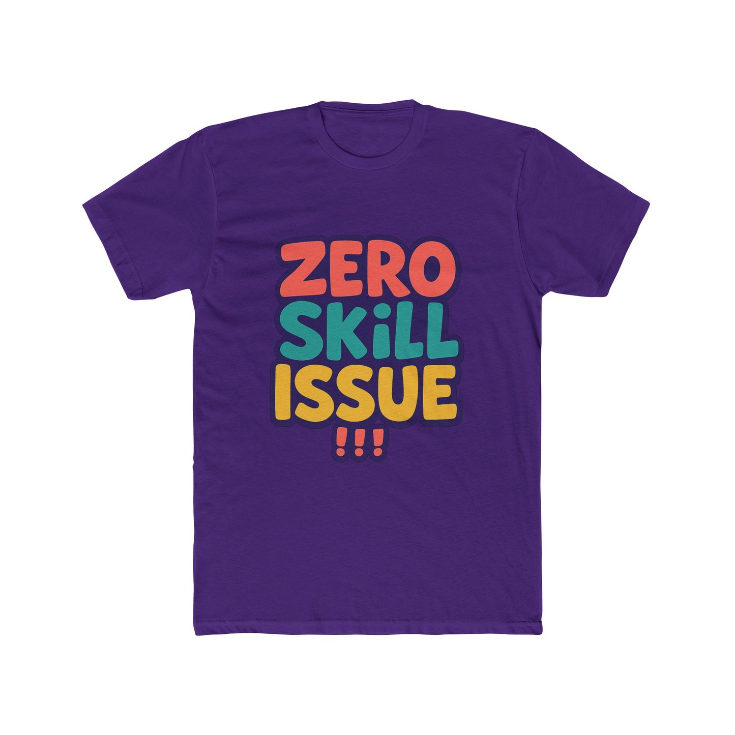 zero skill issue multicolor meme unisex t-shirt – fun graphic tee for casual everyday wear