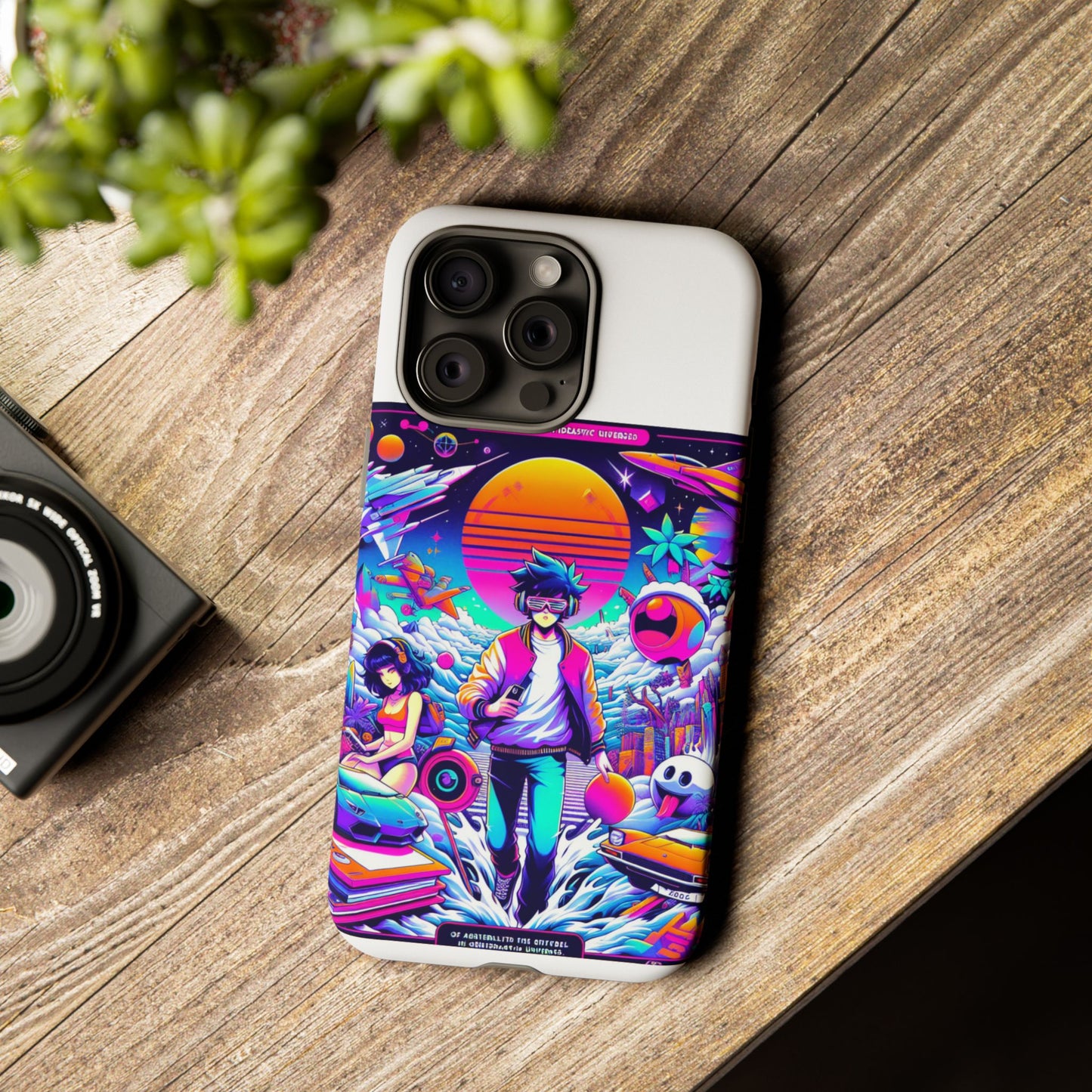 skibidiverse traveller protective phone case with 3d wrap design, durable uv protection, shock absorption for anime and comic culture fans