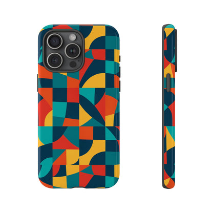 Vibrant Multicolour Geometric 3D Wrap Phone Case for Stylish Protection and Unique Expression Compatible with iPhone 13, 14, 15 & 16 – all models including Pro, Pro Max & Plus