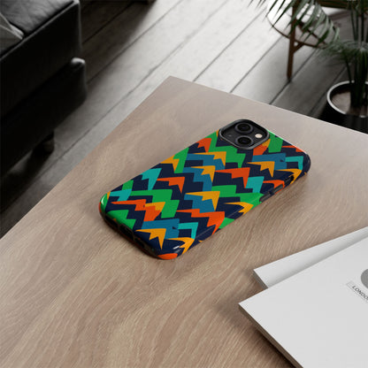 Vibrant Mountain Design Protective Phone Case with Colourful Abstract Pattern for Stylish Protection Compatible with iPhone 13, 14, 15 & 16 – All Models Including Pro, Pro Max & Plus