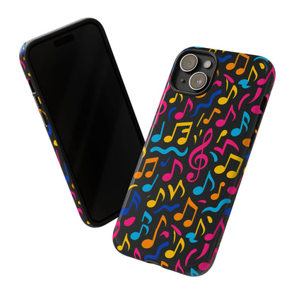 Vibrant Music Themed Phone Case with Colourful 3D Design – Stylish Protection for Music Lovers – Compatible with iPhone 13, 14, 15 & 16 – all models including Pro, Pro Max & Plus
