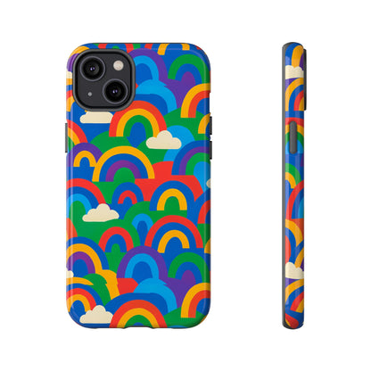 Multicolour 3D Rainbow Phone Case for Trendy Men and Women Unique Playful Design Stylish Protection Compatible with iPhone 13, 14, 15 & 16 – all models including Pro, Pro Max & Plus