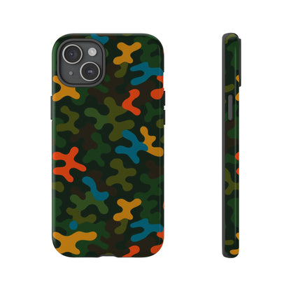 Multicolour Camouflage 3D Wrap Protective Phone Case Stylish Design for Men and Women Stylish Protection Compatible with iPhone 13, 14, 15 & 16 – all models including Pro, Pro Max & Plus
