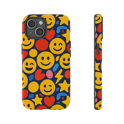 Multicolour 3D Emoji Phone Case for Stylish Protection – Fun and Playful Design for Kids and Young Adults Compatible with iPhone 13, 14, 15 & 16 – all models including Pro, Pro Max & Plus
