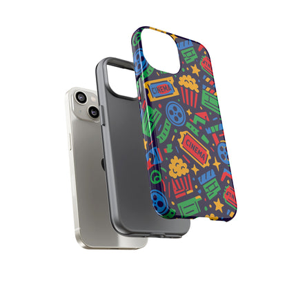 Vibrant Multicolour Cinema-Themed 3D Wrap Protective Phone Case for Self-Expression Stylish Protection Compatible with iPhone 13, 14, 15 & 16 – all models including Pro, Pro Max & Plus