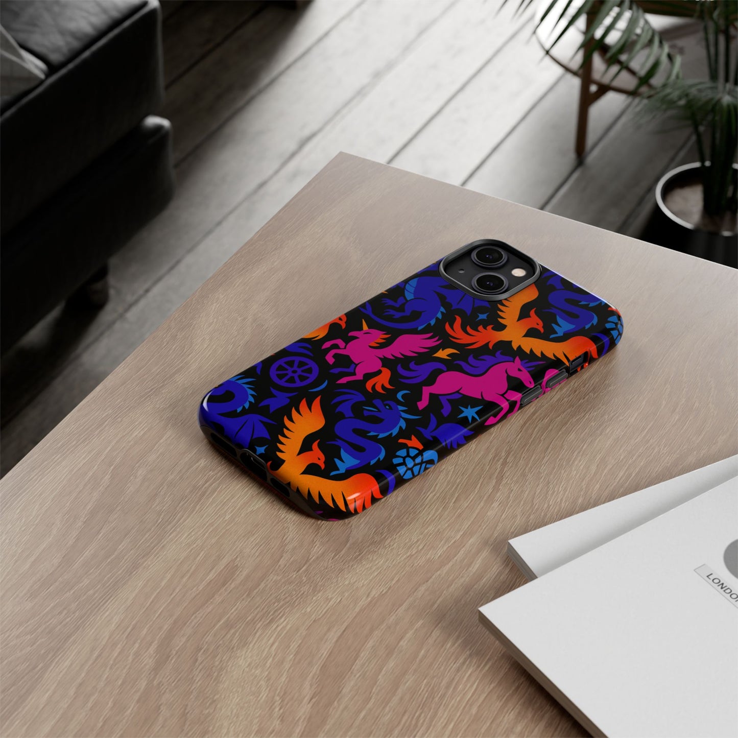 vibrant 3d fantasy design protective phone case for stylish protection compatible with iphone 13, 14, 15 & 16 – all models including pro, pro max & plus
