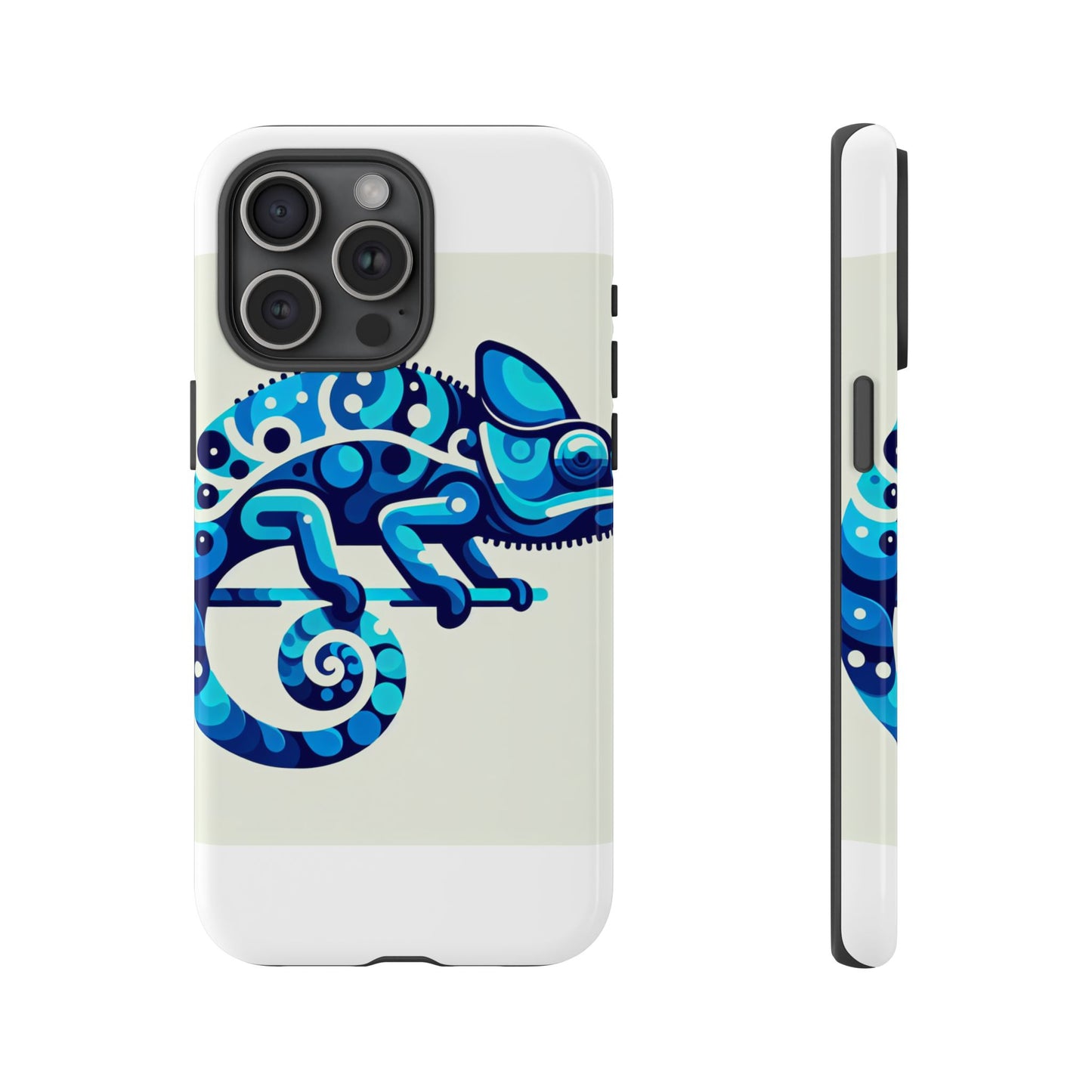vibrant 3d chameleon phone case for stylish protection with unique blue animal design compatible with iphone 13, 14, 15 & 16 – all models including pro, pro max & plus